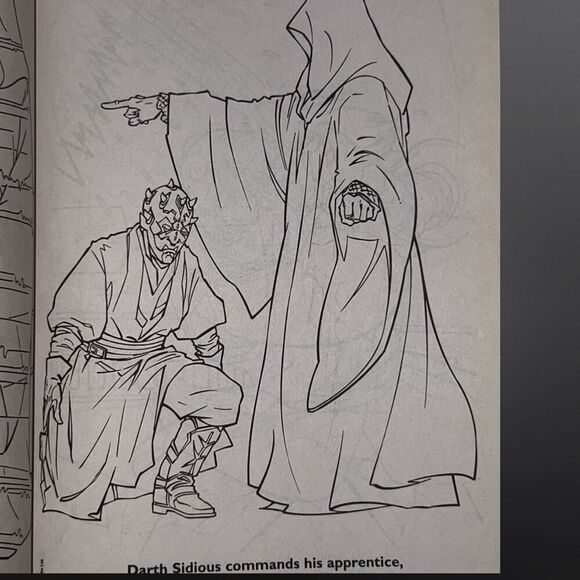 2010 Star Wars 400 Page Book to Color: Anakin to Vader NOT COLORED IN - Picture 4 of 7